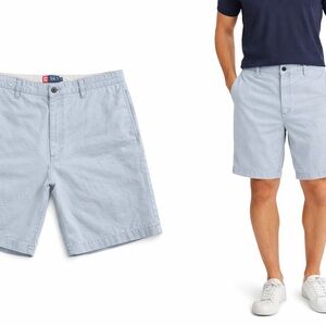 Chaps Light Blue Chino Shorts Men Size 34 Cotton Casual